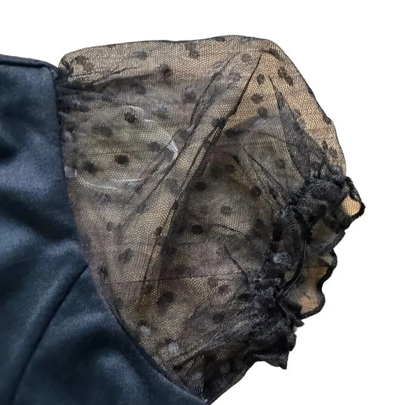 Blush by us Angels Black Girls Dress A-line Mesh puff Sleeves Crew Neck 10 NWT - Picture 6 of 12